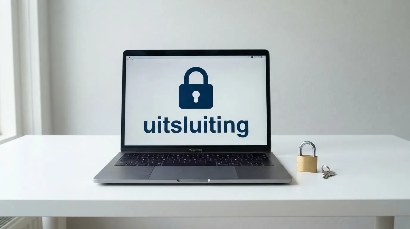 een laptopscherm met het Cruks-logo en een gesloten hangslot naast het woord uitsluiting