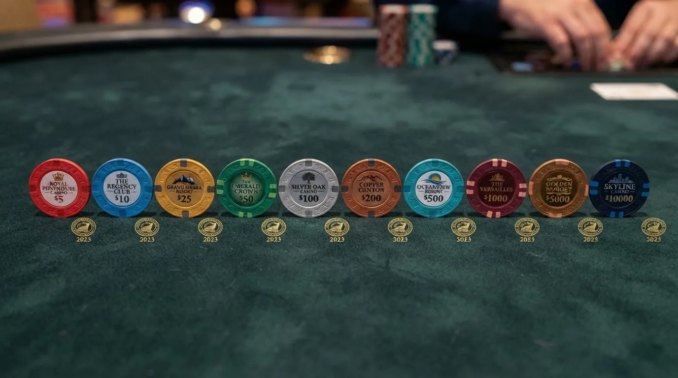 Overzicht van tien Nederlandse casino-logo's met vergunningsbadges naast elkaar
