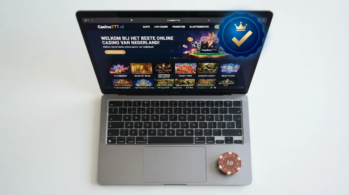 Een Ksa-vergunning-certificaat of -keurmerk naast het logo van een Nederlands online casino, met het Kansspelautoriteit-logo zichtbaar